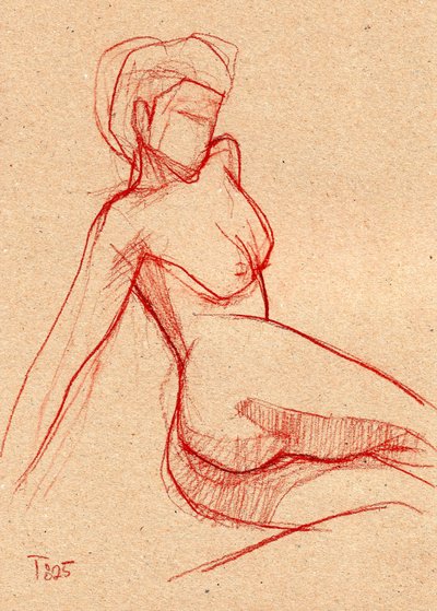 Seated Nude by Tore Bahnson