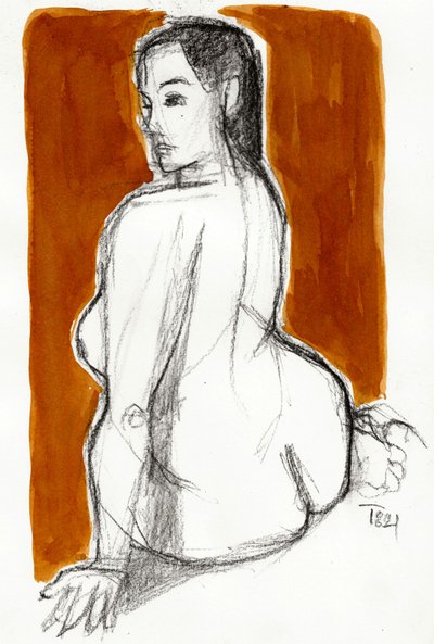 Thoughtful Nude Study by Tore Bahnson