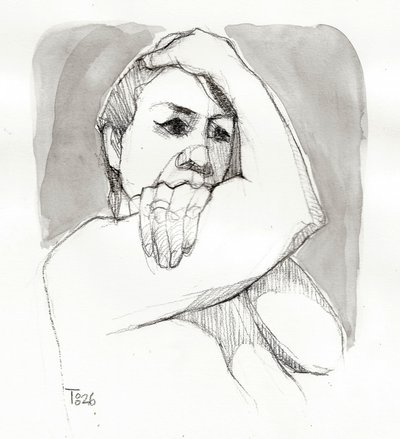 Woman in Contemplation by Tore Bahnson