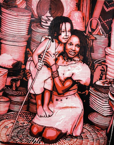 Joyful African Family by Tosin Oyeniyi
