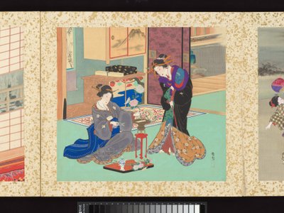 Artisans, Beauties, and Annual Events by Toyohara Kunichika