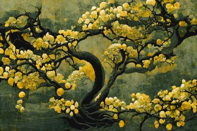 Golden Blossom Tree by Treechild