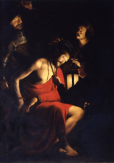 Crowning with Thorns in the Light of a Lantern by Trophime Bigot