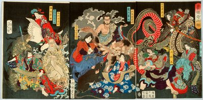 A Competition among Powerful Magicians by Tsukioka Yoshitoshi