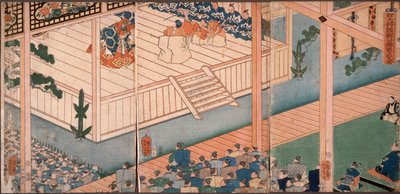 General of the Right Lord Yoritomo Inspects a Special Nō Performance by Tsukioka Yoshitoshi