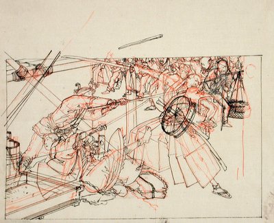 Preparatory Drawing for a Book Illustration by Tsukioka Yoshitoshi