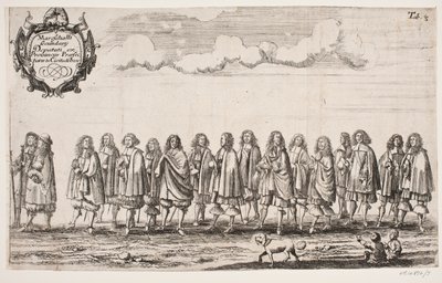 Procession on the Occasion of the Inauguration of Kiel University. Plate 3 by Ubekendt