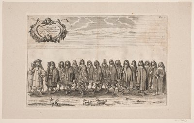 Procession on the Occasion of the Inauguration of Kiel University. Plate 7 by Ubekendt