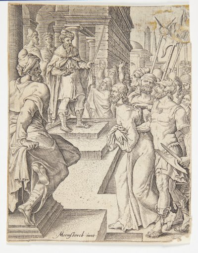 Christ Before Pilate by Ubekendt efter Dirck Volckertsz. Coornhert efter Maarten van Heemskerck
