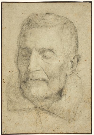 Portrait of a Man with Closed Eyes by Ubekendt italiensk