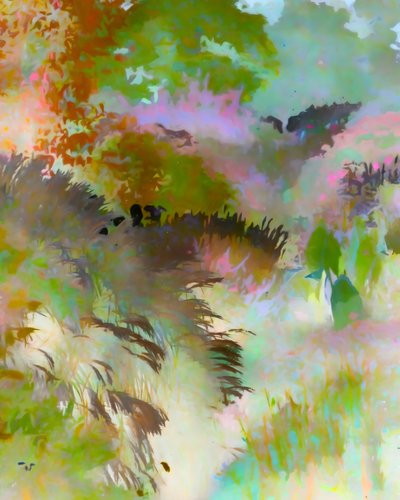 Colorful Forest Landscape by Uma Gokhale