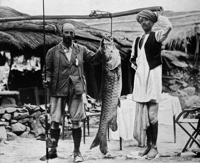 59 lb Mahseer, Caught by Capt. H. B. D. Campbell, R.E., in the Upper Ganges by Unbekannt