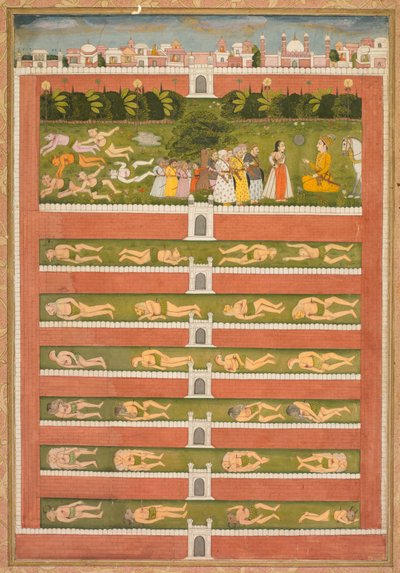 A Princess and Demons Before a Nobleman: A Leaf from a Poetical Romance by Unbekannt