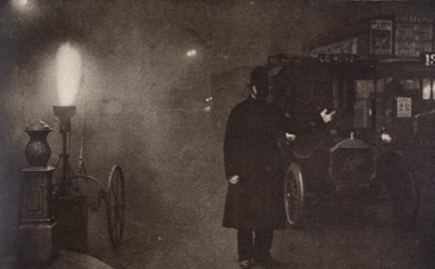 A Constable Directing Traffic in the Fog, London by Unbekannt