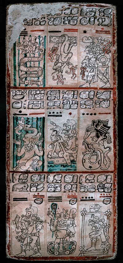 A Page from the Dresden Codex, Maya Manuscript, 1901 by Unbekannt
