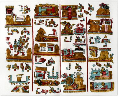 A Page from the Vienna Manuscript of Zapotec Origin by Unbekannt