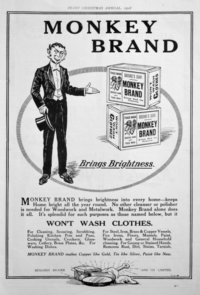 Advert for Brookes Monkey Brand Soap by Unbekannt