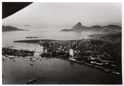 Aerial view of Rio de Janeiro, Brazil, from a Zeppelin, 1930-1933 by Unbekannt