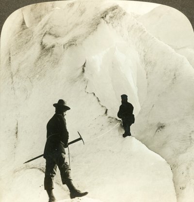 Among Mountains and Chasms of Ice - Enormous Crevasses of Brigsdal Glacier, Norway by Unbekannt