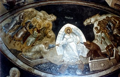 Anastasis, Fresco in the Parekklesion of Church of Christ in Chora by Unbekannt