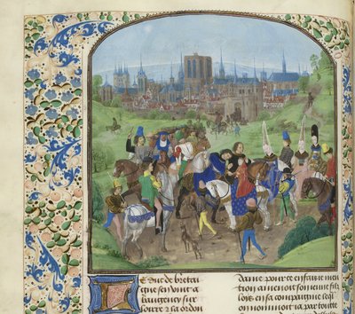 Arrival of Duke Louis II of Anjou in Paris by Unbekannt