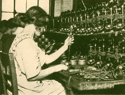 Assembling the New Automatic Telephones Ready for Distribution to Subscribers, c. 1930 by Unbekannt