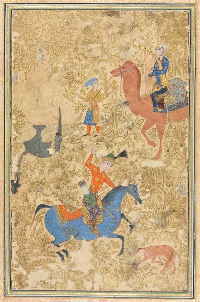 Bahram Gur and Azada, from a Shahnama Book of Kings of Firdausi by Unbekannt