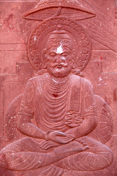 Bhagavad Gita Engraved on a Hindu Temple, Vrindavan, India by Unbekannt
