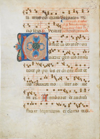 Bifolium with Initial C, from an Antiphonary by Unbekannt