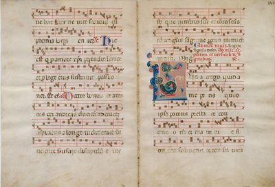 Bifolium with Initial L, from an Antiphonary, 14th century by Unbekannt