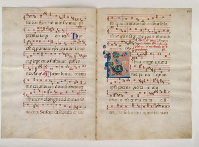 Bifolium with Initial L, from an Antiphonary, Italian, 14th Century by Unbekannt