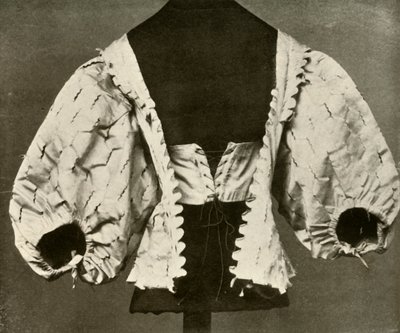 Bodice of White Satin Slashed and Pinked, c1620-1640, 1937 by Unbekannt