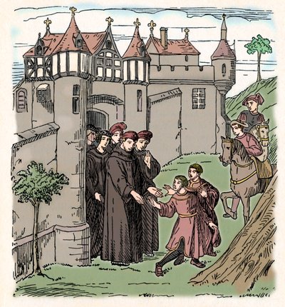 Brothers Polo set out from Constantinople with Marco for China by Unbekannt