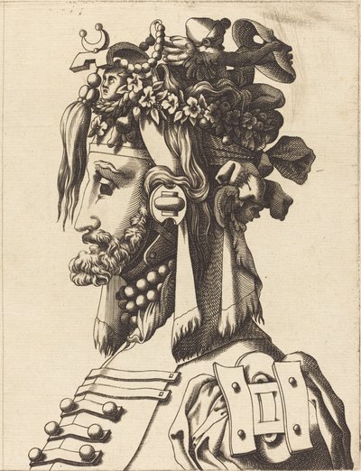 Bust of a Man in an Extravagant Costume by Unbekannt