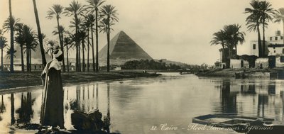 Cairo - Flood Time near Pyramids by Unbekannt