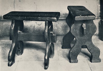Charterhouse: Two Ancient Stools, Now Preserved in the Library, 1925 by Unbekannt