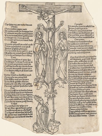 Christ on the Cross with Pope Pius II by Unbekannt