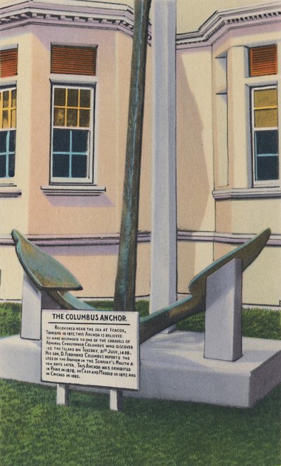 Columbus Anchor, Victoria Institute, Port of Spain, Trinidad, c1940s by Unbekannt