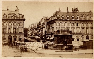 Commune of Paris (1871) seen from Place Vendome with the destroyed column by Unbekannt