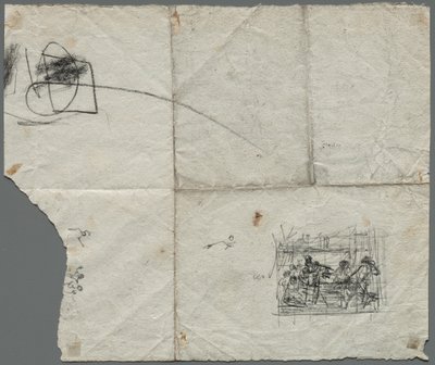 Compositional Sketches after Raphael and other artists verso by Unbekannt
