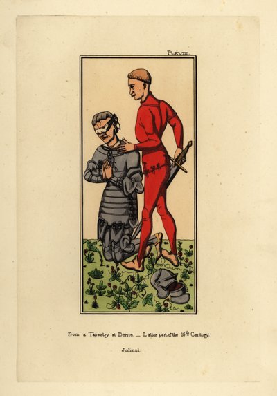 Costume of an Executioner and Knight in Suit of Plate Armour by Unbekannt