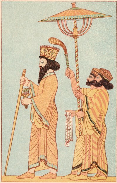 Darius I 548-486 BC Achaemenid King of Persia from 521, with Attendants, 1881 by Unbekannt