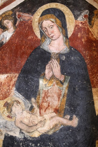 Decayed fresco in Santa Maria dell