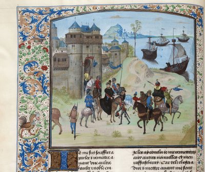 Departure of Duke Ludwig II of Bourbon from Genoa to Tunis by Unbekannt