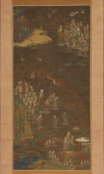 Descent and Return of Amida to Western Paradise with a Believer