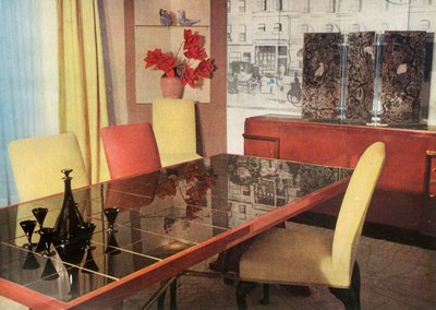 Dining-room in Sang-de-Boeuf Lacquer, by Hayes Marshall for Fortnum & Mason Ltd., London by Unbekannt