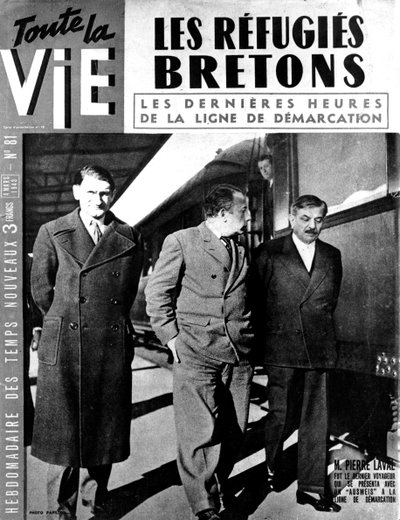 End of the line of demarcation between German-occupied and Vichy France, March 1943 by Unbekannt