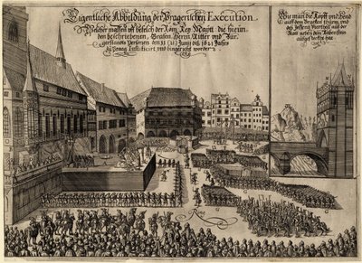 Execution of 27 Protestant Leaders on the Old Town Square in Prague on June 21, 1621 by Unbekannt