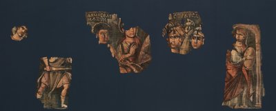Exodus Painting, Five Elements from a Painted Hanging Depicting the..., mid-2nd-mid-4th century by Unbekannt
