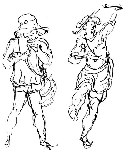 Figures Designed by Inigo Jones for the Masque by Unbekannt